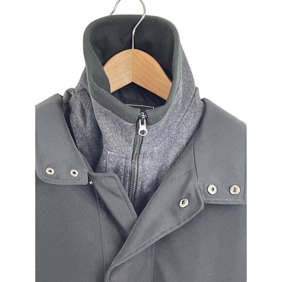 Chaps Microfiber Black Jacket With Removable Quilted Lining Men's Size 48R - Picture 3 of 9